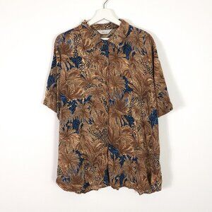 Vintage Patterned Button Down Shirt